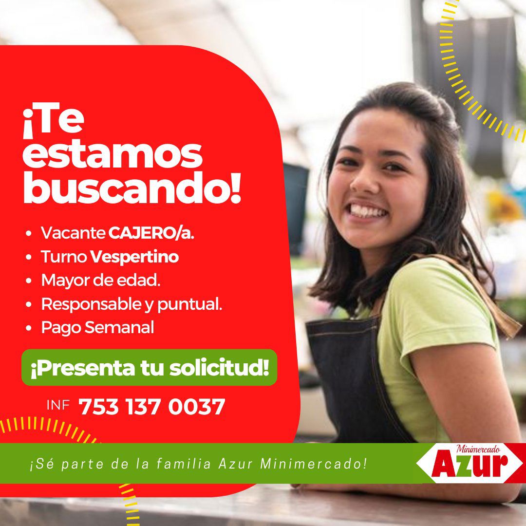 Se busca CAJERA/O - Imagen 1